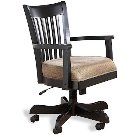 Desk Chair with Upholstered Seat